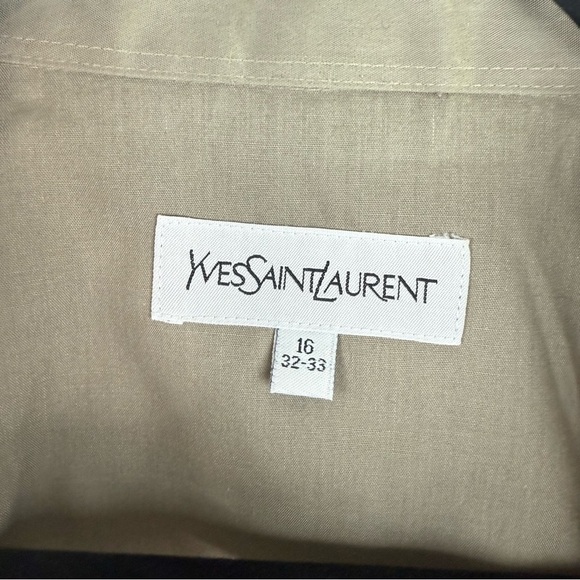 Yves Saint Laurent Men's Taupe Dress Shirt - Picture 3 of 7